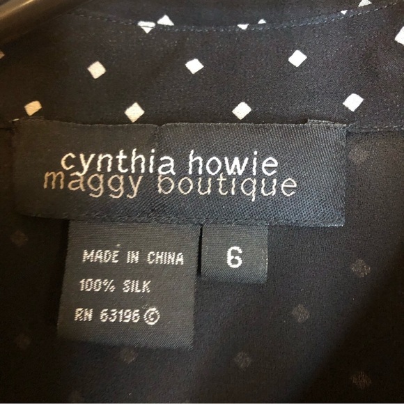 Vintage Cynthia Howie Maggy Boutique 100% silk 2 pc skirt set polka … - Picture 12 of 15